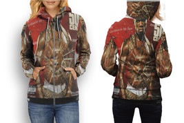 50 Cent Rap Hip Hop Rappe116   All Over Print Zipper Hoodie for Women - £22.34 GBP