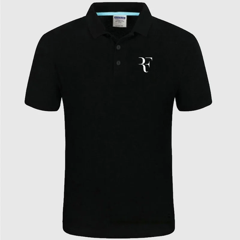 W polo shirt rf roger federer logo cotton polo shirt short sleeve high polo shirts thumb155 crop