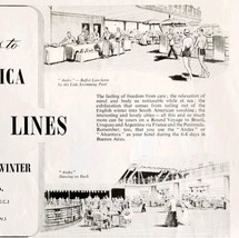 1952 Royal Mail Cruise Lines Ship South America Advertisement Nautical D... - $19.99