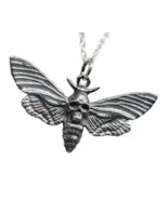 Deaths Head Hawk Moth Collar Colgante Detallado 925 Plata 18&quot; Cadena En... - £37.55 GBP