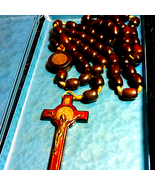 Exquisitely Beautiful~Vintage Wooden Rosary - £34.88 GBP