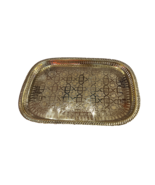 Moroccan brass Tray -Moroccan tea Tray- Moroccan Tray - Rectangular gold... - $4,712.78 MXN