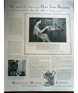 Maxwell House Coffee Served By Mrs. John Borden Magazine Advertising  1929 - £5.51 GBP