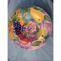 Ancora Fruit Design Large Ceramic Basin Italy - not perfect! Still Beaut... - $8.86