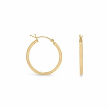24 mm Round Large Click Hoop Earrings Women/ Girls Party Jewelry 14K Yellow GP - £67.43 GBP