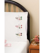 Tobin Stamped For Embroidery Pillowcase Pair 20&quot;X30&quot; Holiday Gnomes - £15.53 GBP