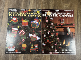 Leisure Arts Christmas Holiday Plastic Canvas Projects Arts Crafts Set of 2 - €9,42 EUR