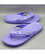 Crocs Mens 11 Purple Flip Flops Sandals Comfort Thong Slides Casual Summ... - $466.86 MXN