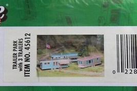 Bachmann 45612 O Plasticville Trailer Park w/ 3 Trailers BOXED SEALED MI... - $35.00