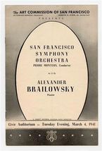 San Francisco Symphony Program 1941 Alexander Brailowsky Menuhin Stokowski - $17.82