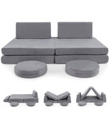 6 Pieces Modular Kids Play Couch Set with Washable Covers for Living Roo... - £86.93 GBP