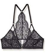 NWT ROSAPOIS lace bra 32B sheer sexy bralette Italy black romance  - £47.18 GBP