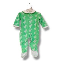 Vintage Trimfit Baby Terry Footed Sleeper Sz M 11-18 Lbs Green Duck Boy Girl  - £13.51 GBP