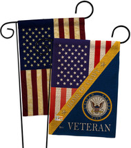 Home of Navy Burlap - Impressions Decorative USA Vintage Applique Garden Flags P - £27.47 GBP