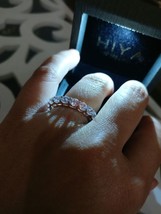 Anniversary Band 3.00Ct Round Cut Diamond 14k White Gold Wedding Ring Size 8.5 - £211.89 GBP