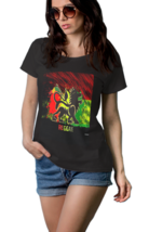 Rasta Reggae   Black T-Shirt Tees For Women - £15.73 GBP
