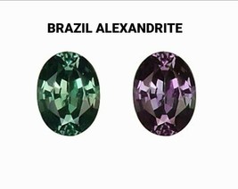 GIA certified Natural Brazil Alexandrite 6.88 x 5.2 strong color change gemstone - £7,216.51 GBP