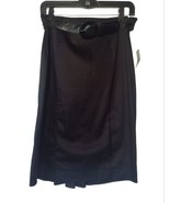 Vintage Worthington Petite Size 6P Belted Pencil Skirt Black Back Pleats... - £13.32 GBP