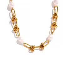 Yhpup Fashion Trendy Natural  Stainless Steel Chain Handmade Necklace Bracelet S - £24.19 GBP