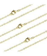 Wholesale 12 PCS Gold Plated Over Solid Brass Chain Bulk Finished Chains... - £25.08 GBP+