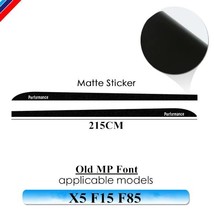 5D  Fibre Vinyl M Performance Racing Side Stripes Sill Skirt Decal Sticker For   - £77.23 GBP