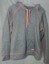 Avia Womens size Large Gray Hooded Sweatshirt Drawstring Athletic Casual - £9.89 GBP