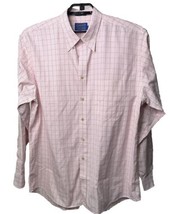 Pendleton Cotton Pink Red Button Up Shirt Checkered Long Sleeve Mens XL ... - $17.51