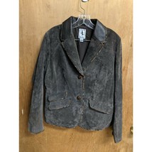 Tres Jolie Suede Brown Casual Suit Jacket Blazer Womens Size 10 Lined Vi... - £15.79 GBP