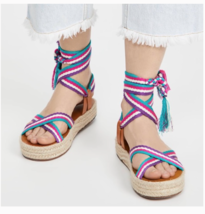 NIB Isabel Marant 36 6 Multi Erol Rope Tie Platform Espadrille Sandals - £96.88 GBP