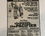 The Pacifier Vintage Movie Print Ad Vin Diesel TPA10 - £4.66 GBP