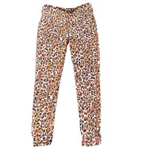 Lilly Pulitzer Luxletic Leopard Print Leggings 8/10 Brown &amp; Cream Stretc... - $28.80