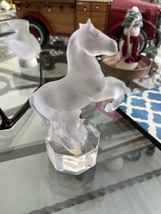 Goebel Frosted Crystal Horse  &quot;Rearing Horse&quot; 4&quot; Tall paperweight Figurine - $846.78 MXN