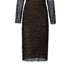 Jason Wu Smocked Long Sleeve Midi Dress Size 8 - $19,145.72 MXN