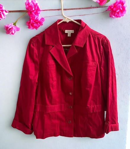 NWT Charter Club Women&#39;s Size XL Villa Barbie Pink Jacket Button Blazer - $39.55
