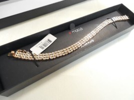 Department Store 18k Gold Brass Plate Diamond Accent Link Bracelet RBX107 $100 - £41.51 GBP