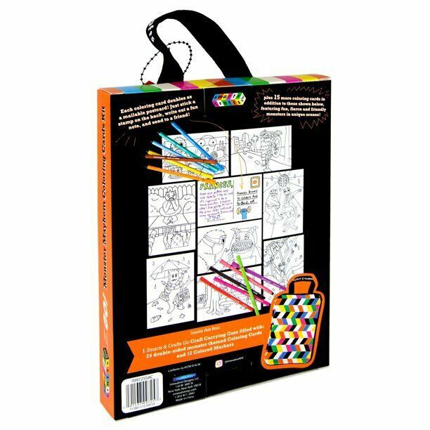 Smarts & Crafts Monster Mayhem Coloring Cards Craft Kit (37 Pieces) (LOC GRM1) Item image 5