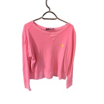 Polo Ralph Lauren Womens Size Medium Coral Long Sleeve TShirt Pullover Pink Swea - £17.98 GBP
