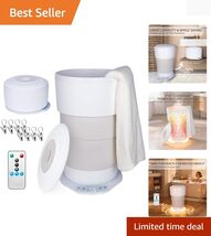 Electric 23L Towel Warmer with 3 Heat Levels - Foldable Design for Easy ... - $148.45