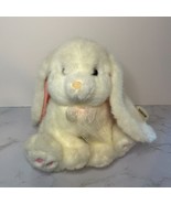 Vintage Russ Powderpuff Bunny Rabbit Plush Stuffed Animal Cream Pink Easter - $551.57 MXN
