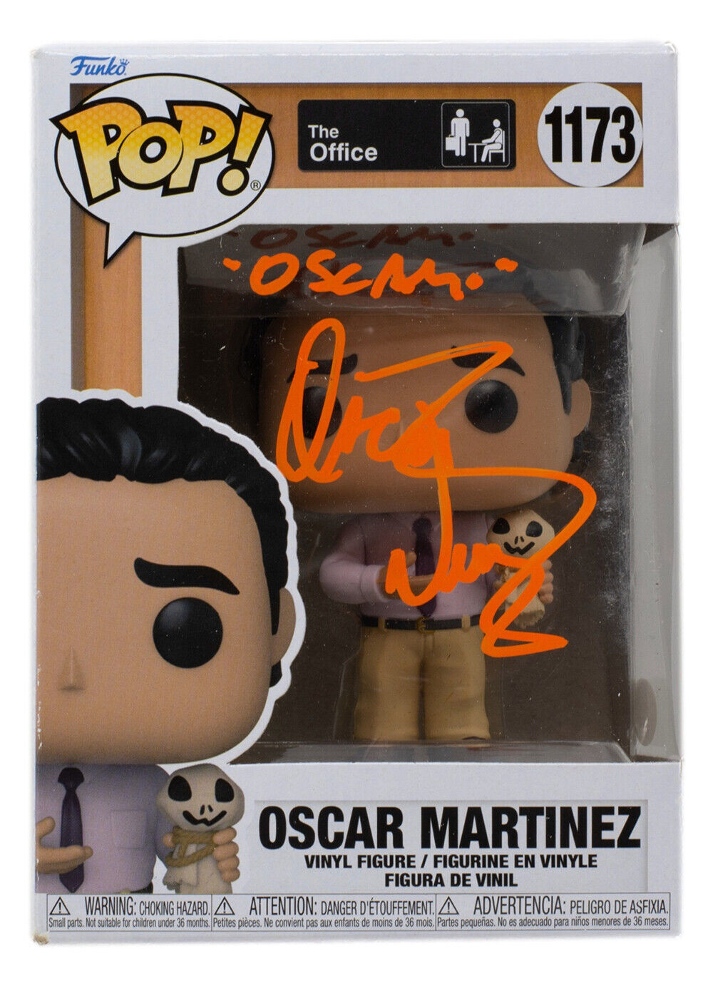 Primary image for Oscar Nunez Signé The Bureau Oscar Martinez Funko Pop #1173 Oscar Insc JSA