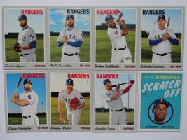 2019 Topps Heritage High Number Texas Rangers Master Team Set 8 Baseball Cards - £7.85 GBP