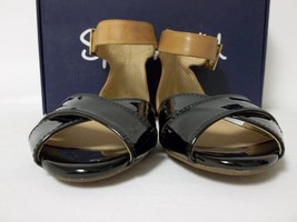 Splendid Size 5.5 M Atlanta Black Tan Leather Ankle Strap Flats New Womens Shoes - £70.43 GBP