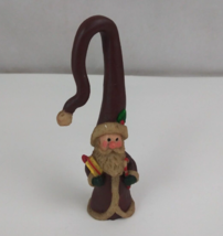 Vintage Unbranded Old World Long Hat Santa With Present 4.38&quot; Christmas ... - $7.87
