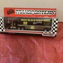 Matchbox 1992 Super Star Transporters Molly Black Gold Racing Nascar - £9.92 GBP