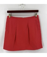 J Crew Womens Flare Mini Skirt Size 10 Coral Red Style 04235 Cotton NEW - $639.77 MXN