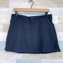 Lands End Activewear Swim Skirt Black Built In Liner Pockets Hiking Wome... - $29.69