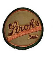 STROH’s Beer Patch Round Iron On Style From The 80’s New Old Stock SHIPS... - $6.67