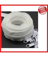 10 Yards of White Nylon Coil Zippers with 25 Sliders for Seamless DIY Pr... - $543.45 MXN