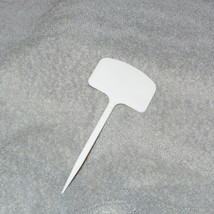 PLANT stakes, labels or markers, white plastic 5.5&quot; tall 1.5 x 2.25&quot; top... - £1.55 GBP