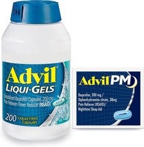 Advil Liqui-Gels Pain Reliever and Fever Reducer Medicine for Adults with Ibupro - £33.56 GBP